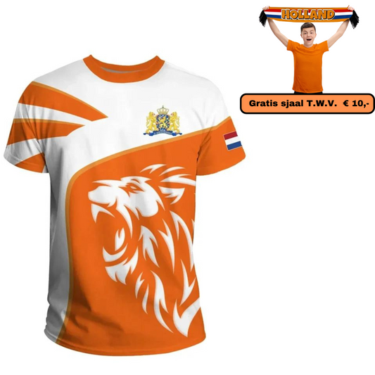 Nederland Euro 2024 EK Voetbalshirt + Gratis Sjaal