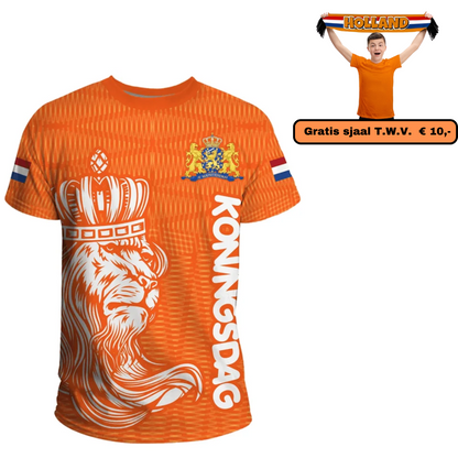 Nederland Euro 2024 EK Voetbalshirt + Gratis Sjaal