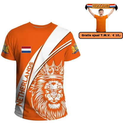 Nederland Euro 2024 EK Voetbalshirt + Gratis Sjaal