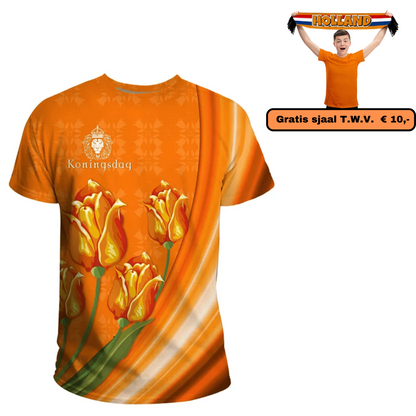 Nederland Euro 2024 EK Voetbalshirt + Gratis Sjaal