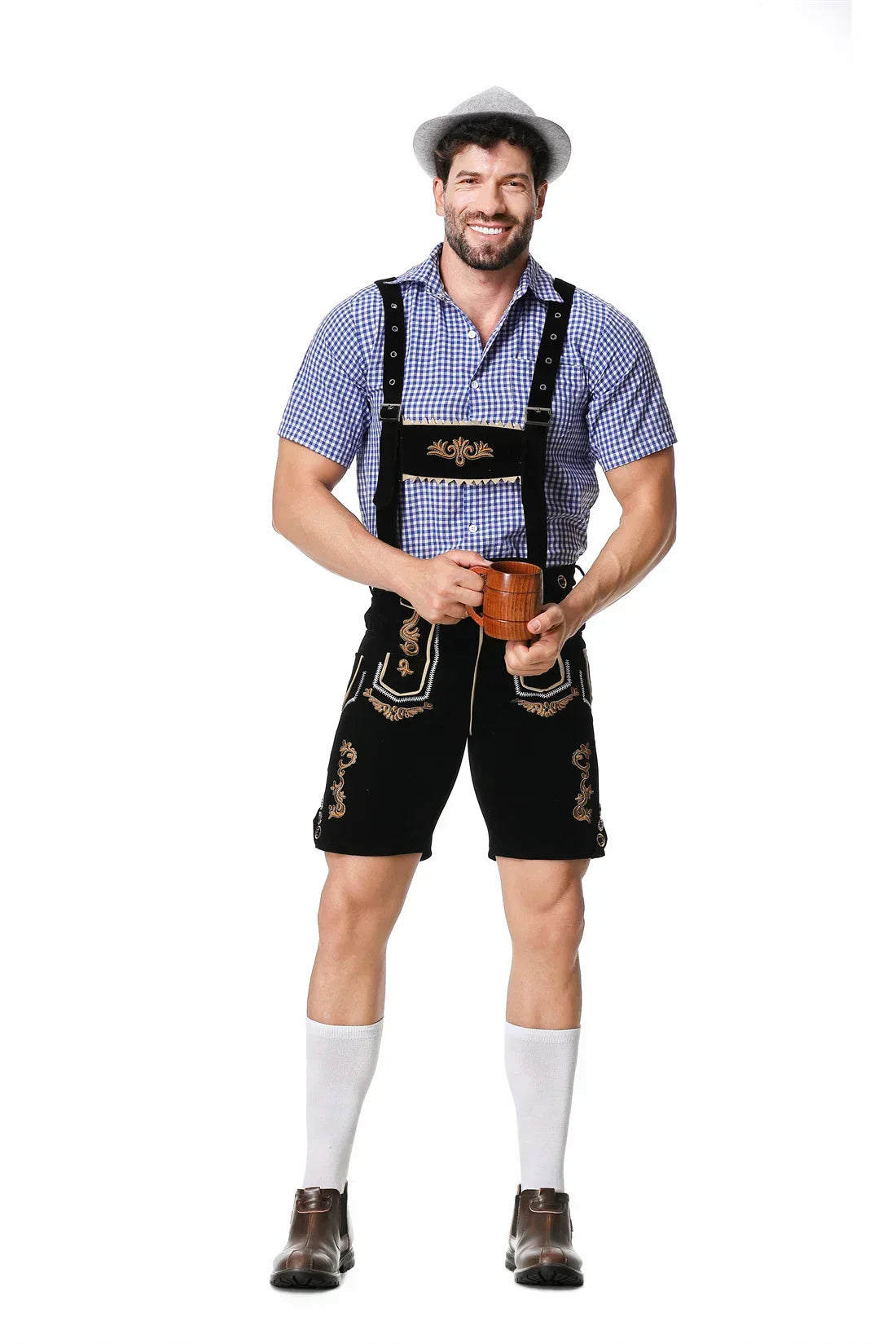 Oktoberfest set met leren broek voor heren